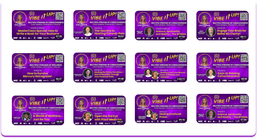 Vibe It Up episodes: Multiple Streams of Consciousness