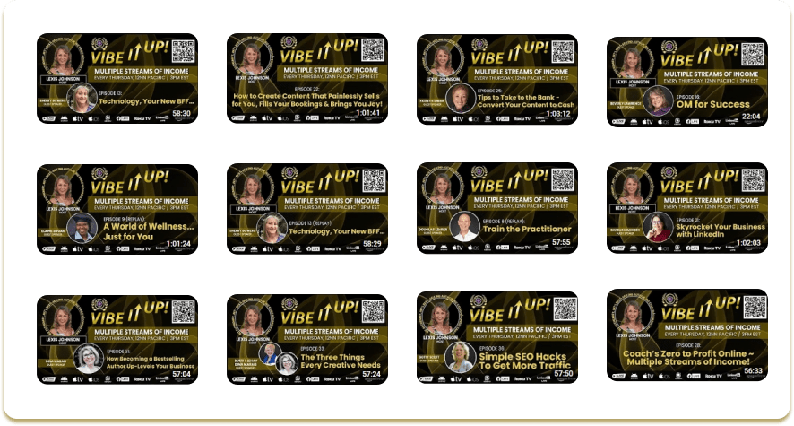 Vibe It Up episodes: Multiple Streams of Income